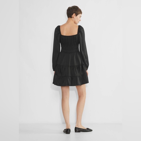 Aritzia | Sunday Best Martine Satin Longsleeve Dress - Picture 4 of 12